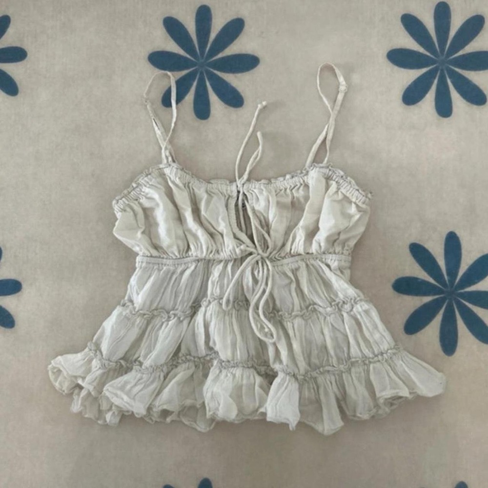 Y2K fairy ruffle babydoll cami